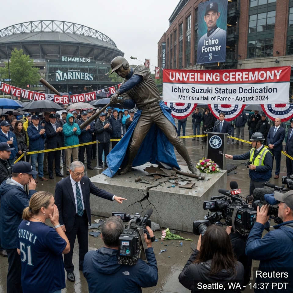 Seattle’da Ichiro Suzuki Heykeli Açılışında Kırıldı